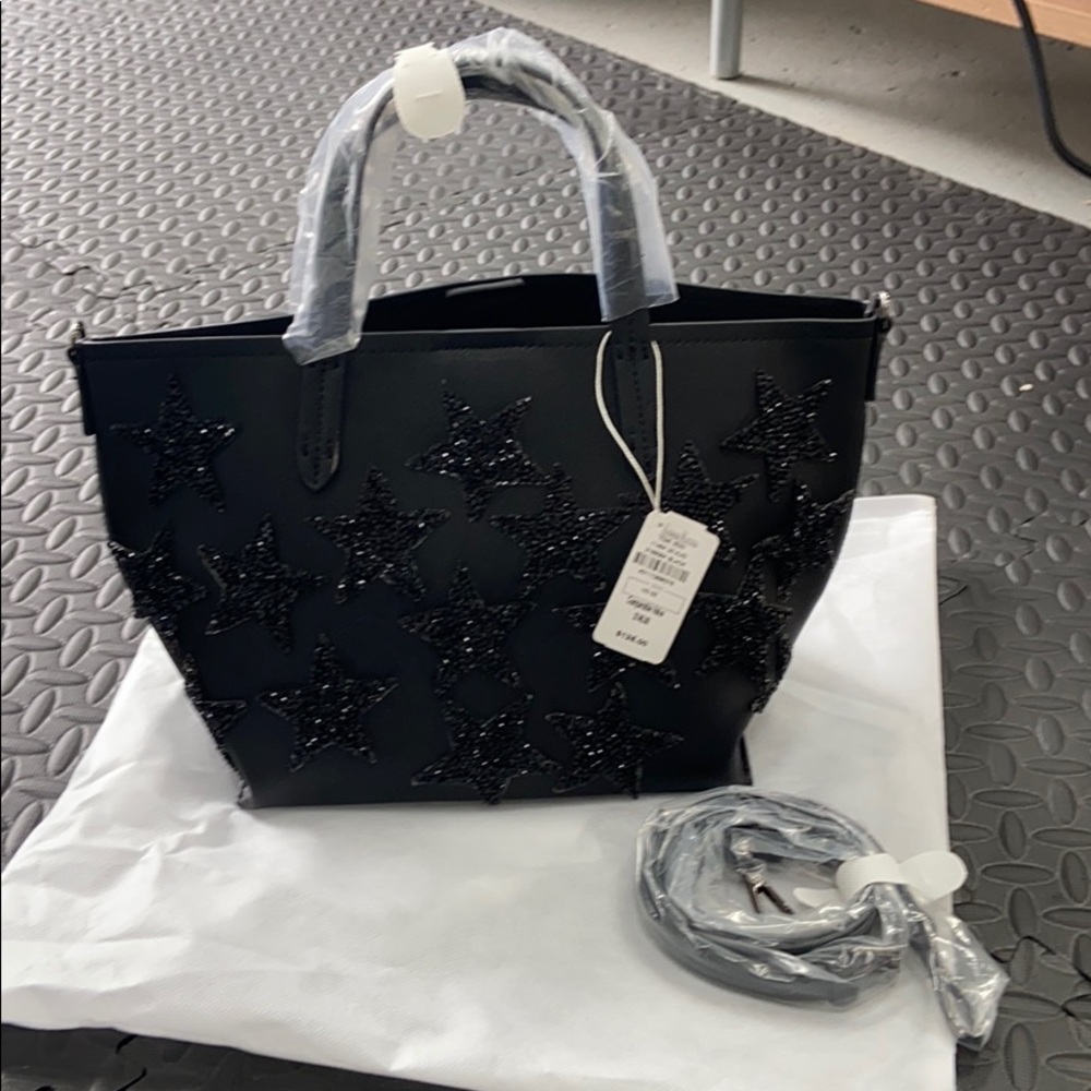 Neiman Marcus faux leather star tote